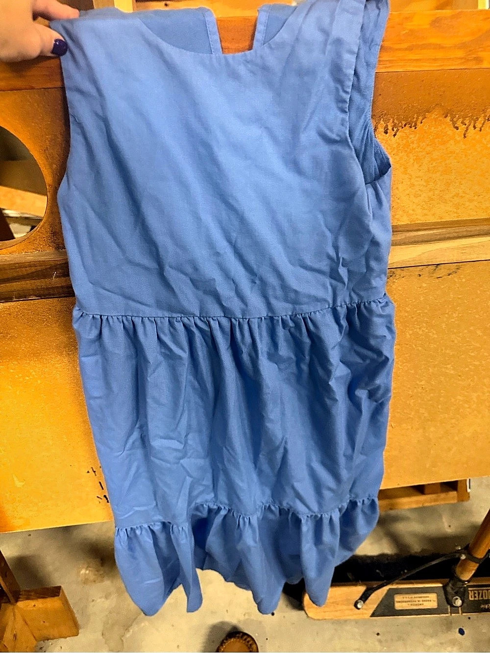 Abercrombie Kids Smocked Waist Tiered Dress Blue Dress Size 9/10